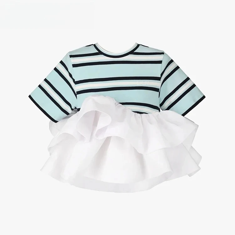 Crew Neck T Shirt Color-Block Striped Ruffle Casual Tees Fashion Short Sleeve T-Shirt Japanese Style Women's Tops Summer
Crew Neck T Shirt Color-Block Striped Ruffle Casual Tees Fashion Short Sleeve T-Shirt Japanese Style Women's Tops Summer