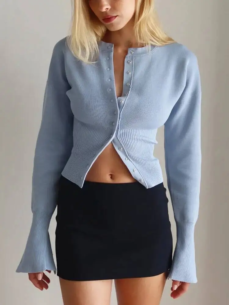 Autumn Fashion Knitwear Ribbed Patchwork Slim Casual Cropped Inner Top Women's Knit Cardigan Outwear
Autumn Fashion Knitwear Ribbed Patchwork Slim Casual Cropped Inner Top Women's Knit Cardigan Outwear