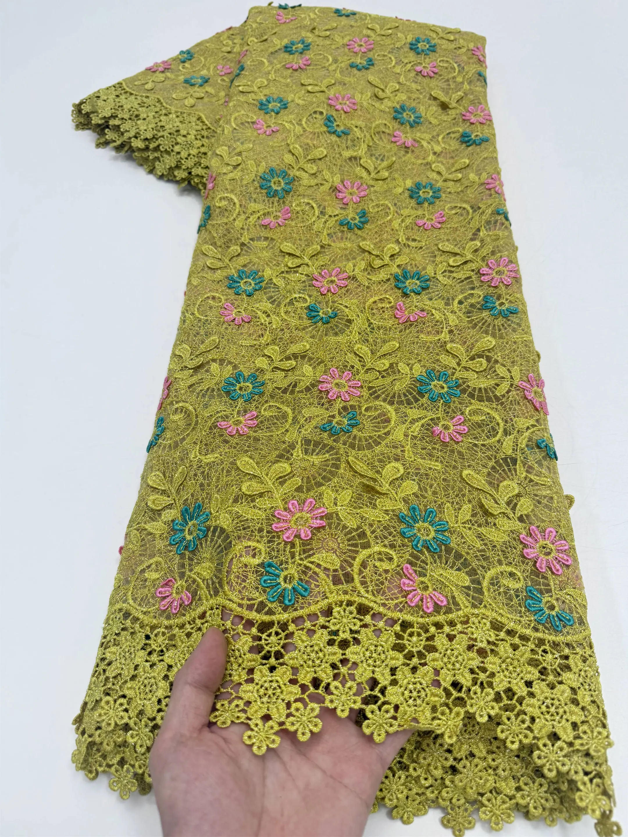 Guipure Embroidery Lace Original Korea Voile Fabric 2026 African Celebrants Cord Cloth Sewing Garment Dubai Abaya Skin Friendly
Guipure Embroidery Lace Original Korea Voile Fabric 2026 African Celebrants Cord Cloth Sewing Garment Dubai Abaya Skin Friendly