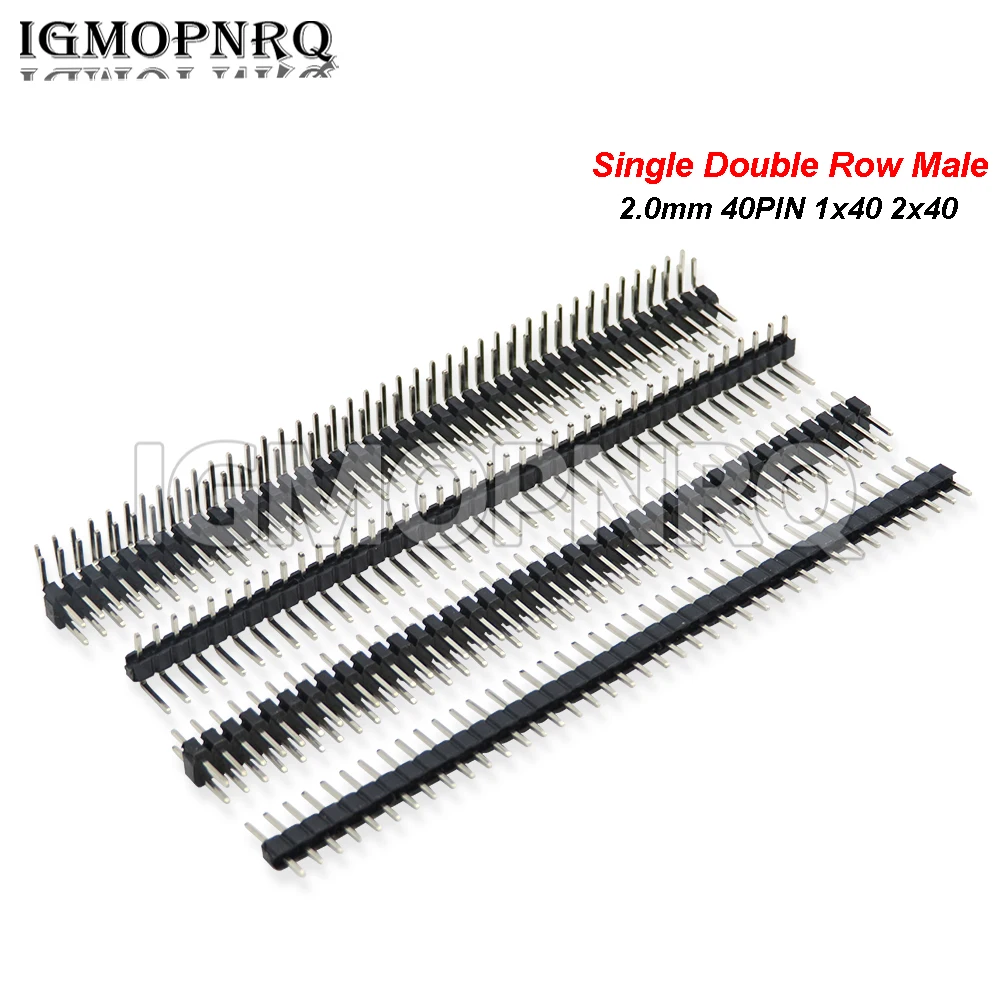 10PCS 40 Pin 1x40 2x40 90 degrees Single Double Row Male 2.0 Breakable Pin Header Connector Strip For Arduino Black 2.0MM
10PCS 40 Pin 1x40 2x40 90 degrees Single Double Row Male 2.0 Breakable Pin Header Connector Strip For Arduino Black 2.0MM