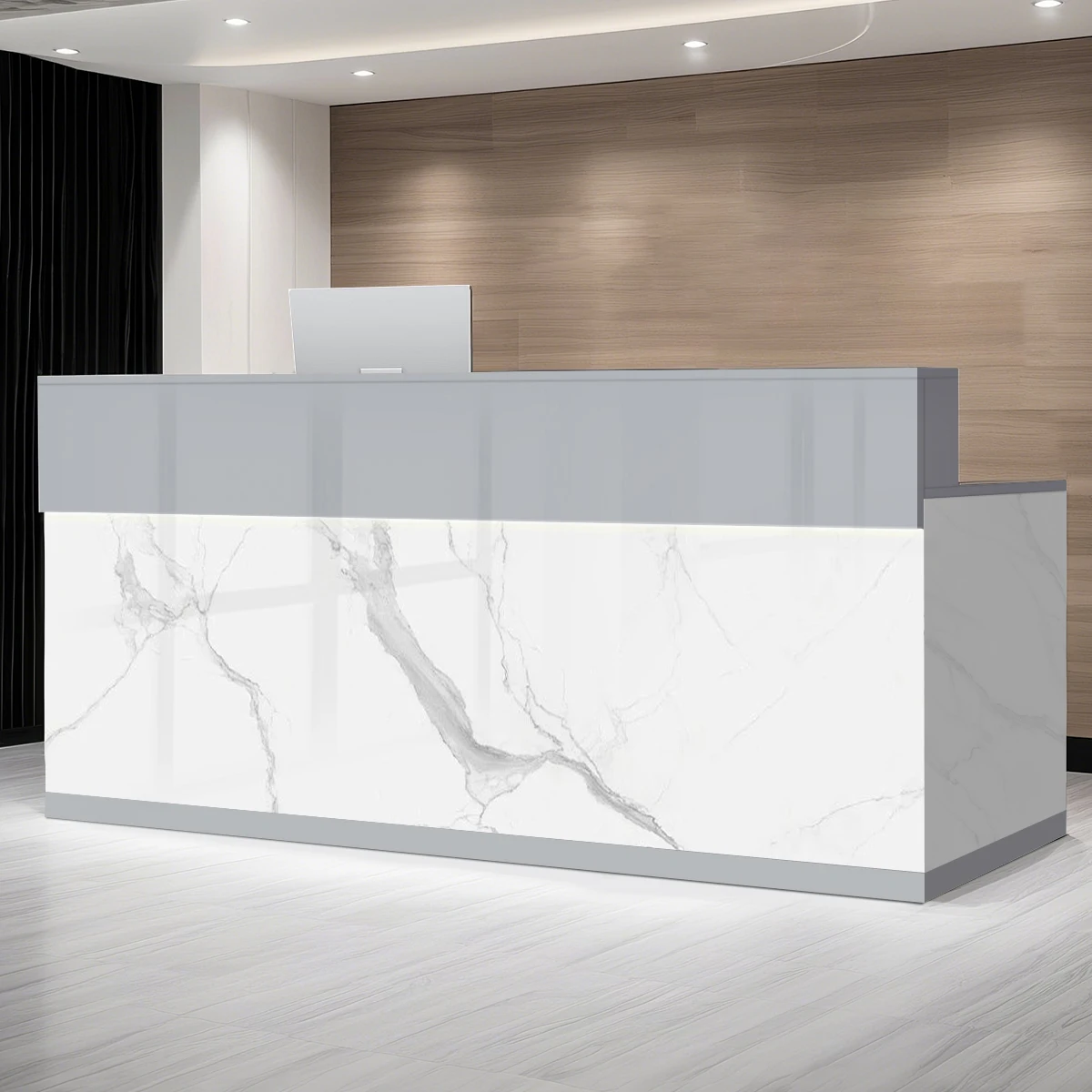 Стойка регистрации со светодиодной подсветкой, современная стойка регистрации, стойка регистрации, розничная стойка для касса, вестибюля, салона красоты, серый
Стойка регистрации со светодиодной подсветкой, современная стойка регистрации, стойка регистрации, розничная стойка для касса, вестибюля, салона красоты, серый