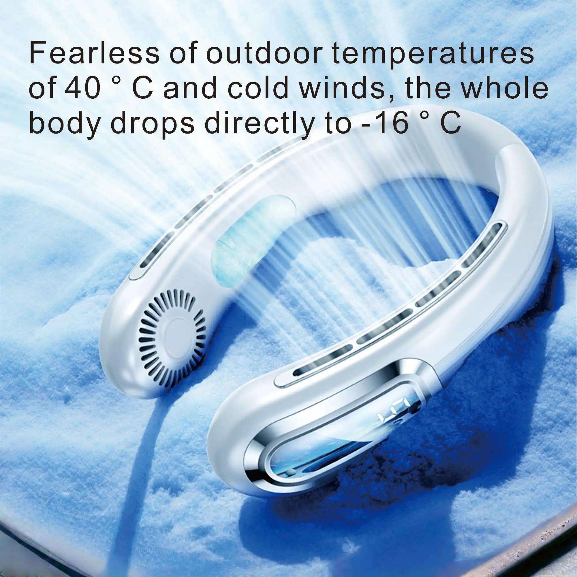 Lightweight and portable neck fan, ice magnet fan, mini bladeless fan, USB rechargeable, silent, wearable fan, air cooler
Lightweight and portable neck fan, ice magnet fan, mini bladeless fan, USB rechargeable, silent, wearable fan, air cooler