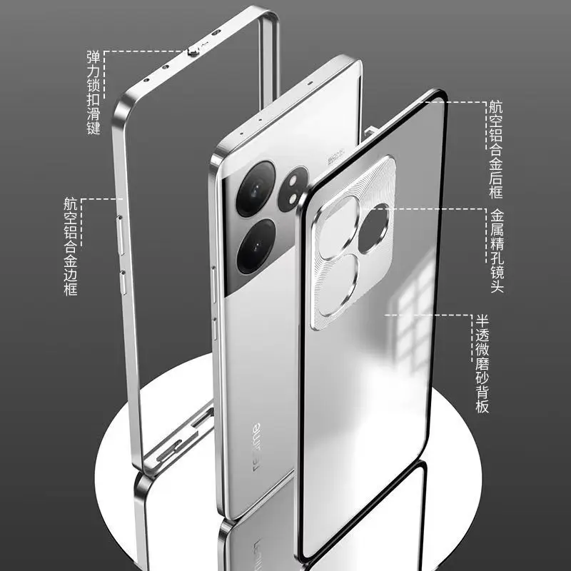 Magnetic Metal Frame Case for Realme GT 6 GT Neo 6 Neo6 SE Metal Acrylic Back Cover Shockproof Funda Coque for Realme GT 6
Magnetic Metal Frame Case for Realme GT 6 GT Neo 6 Neo6 SE Metal Acrylic Back Cover Shockproof Funda Coque for Realme GT 6