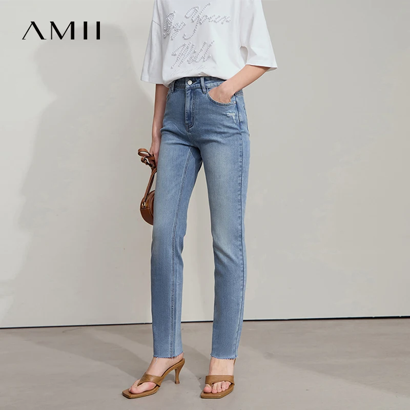 Amii Minimalist New Summer Denim Long Pants Women Trousers Lady Elegant Pencil Casual Slim Fit Pants Cotton Jeans 12552004
Amii Minimalist New Summer Denim Long Pants Women Trousers Lady Elegant Pencil Casual Slim Fit Pants Cotton Jeans 12552004