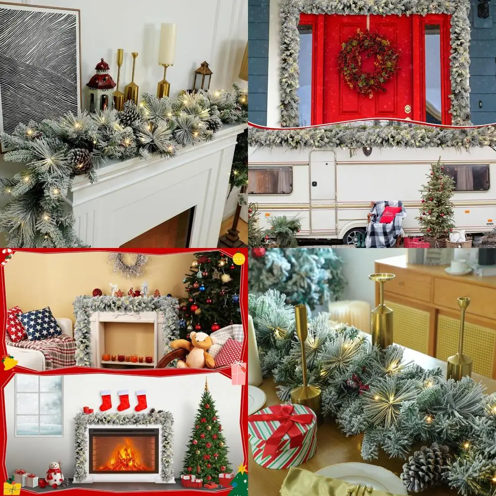 Снежная флокированная рождественская гирлянда на батарейках с подсветкой, длинные иглы из сосны и сосны, длина 6 футов
Снежная флокированная рождественская гирлянда на батарейках с подсветкой, длинные иглы из сосны и сосны, длина 6 футов