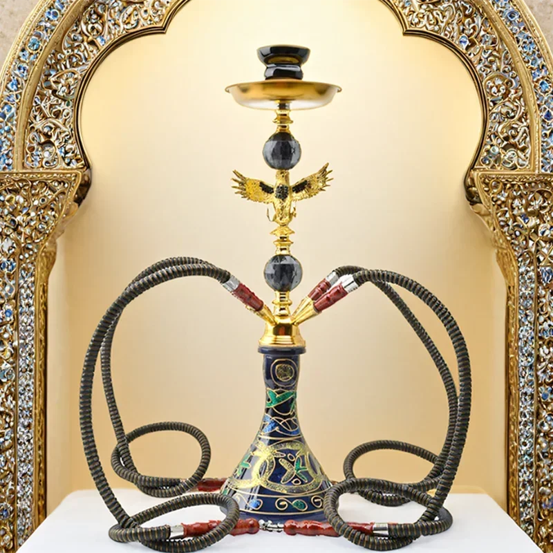 Eagle Black,20.5in\52cm Medium,Double\Four Hose 2\4,Bar Shisha Full Set Luxury Smoking Pipe Hookah,Glass Vase,Ceramics bowl
Eagle Black,20.5in\52cm Medium,Double\Four Hose 2\4,Bar Shisha Full Set Luxury Smoking Pipe Hookah,Glass Vase,Ceramics bowl