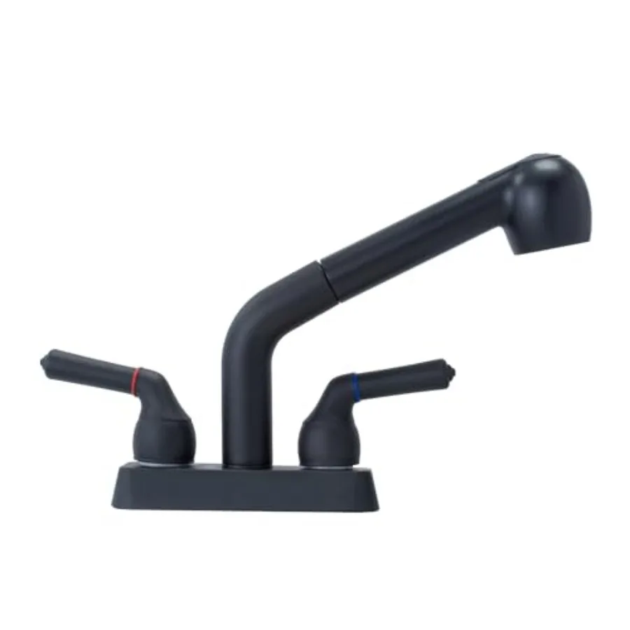 Dual Handle Pull Out Faucet, Finish, 4 Inch Center Set, Universal Utility Sink or Laundry Tub ABS Plastic Faucet with Spray Set
Dual Handle Pull Out Faucet, Finish, 4 Inch Center Set, Universal Utility Sink or Laundry Tub ABS Plastic Faucet with Spray Set