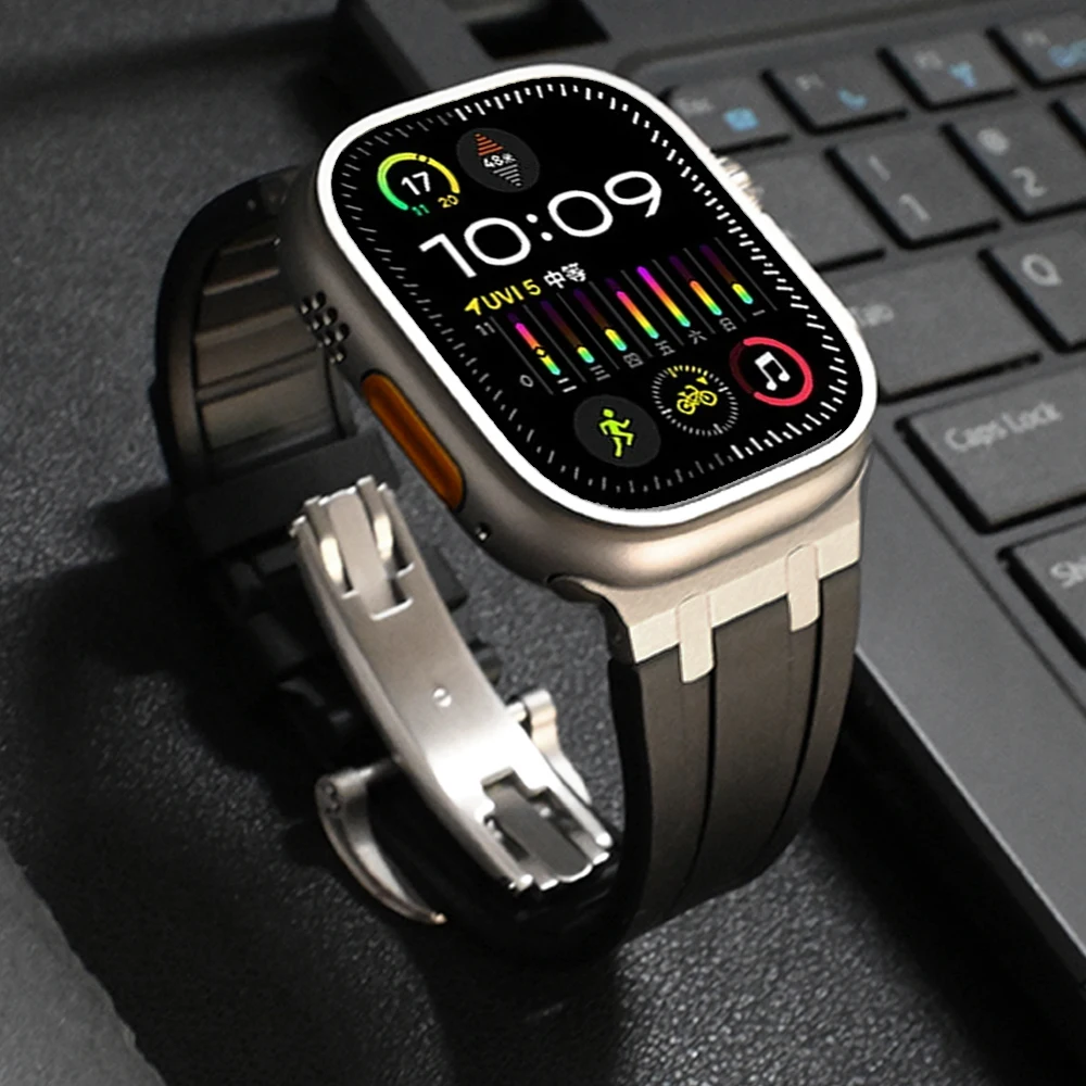 New Rubber Band For Apple Watch Ultra 2 1 49mm Sport Silicone Strap For iWatch Series 9 8 7 45mm 6 5 4 Correa 44mm 42mm Bracelet
New Rubber Band For Apple Watch Ultra 2 1 49mm Sport Silicone Strap For iWatch Series 9 8 7 45mm 6 5 4 Correa 44mm 42mm Bracelet