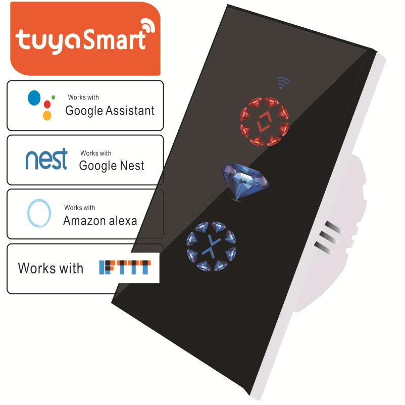 U.S. Standard Tuya WIFI Smart Curtain Switch Smart WIFI Touch Remote Control Electric Door Rolling Gate Garage Door Switch
U.S. Standard Tuya WIFI Smart Curtain Switch Smart WIFI Touch Remote Control Electric Door Rolling Gate Garage Door Switch