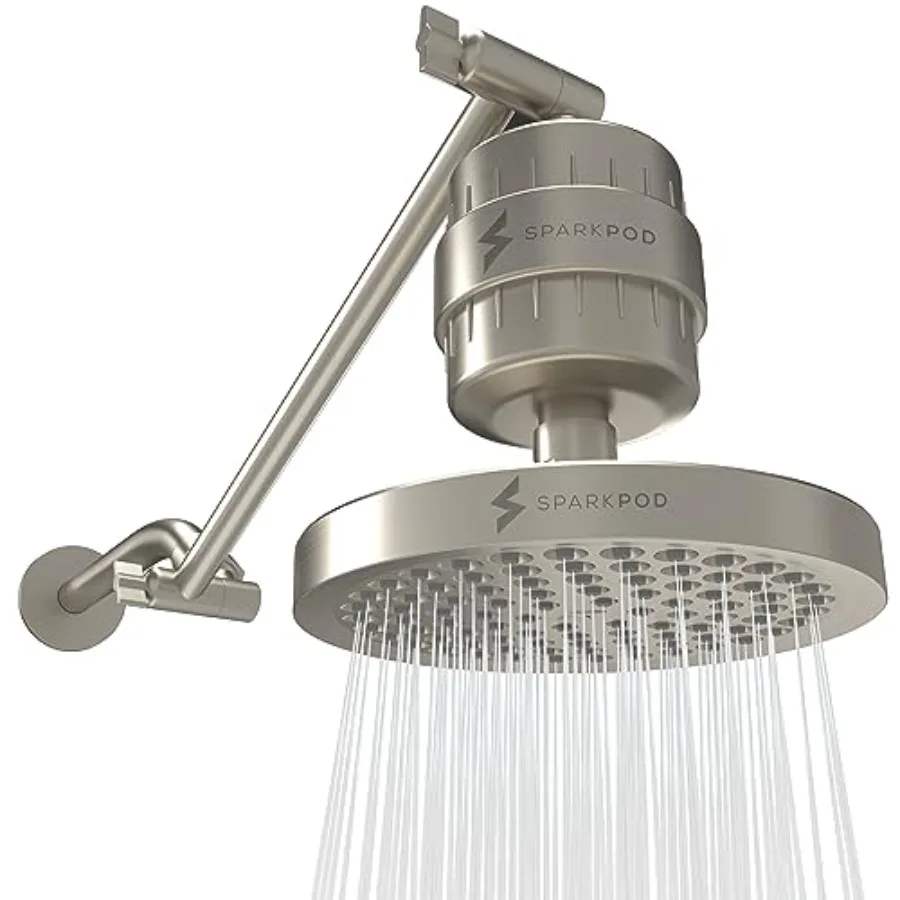 High Pressure Rain Shower Head for bathroom use, brushed nickel finish, ABS plastic and stainless steel, chlorine-reducing 23-s
High Pressure Rain Shower Head for bathroom use, brushed nickel finish, ABS plastic and stainless steel, chlorine-reducing 23-s