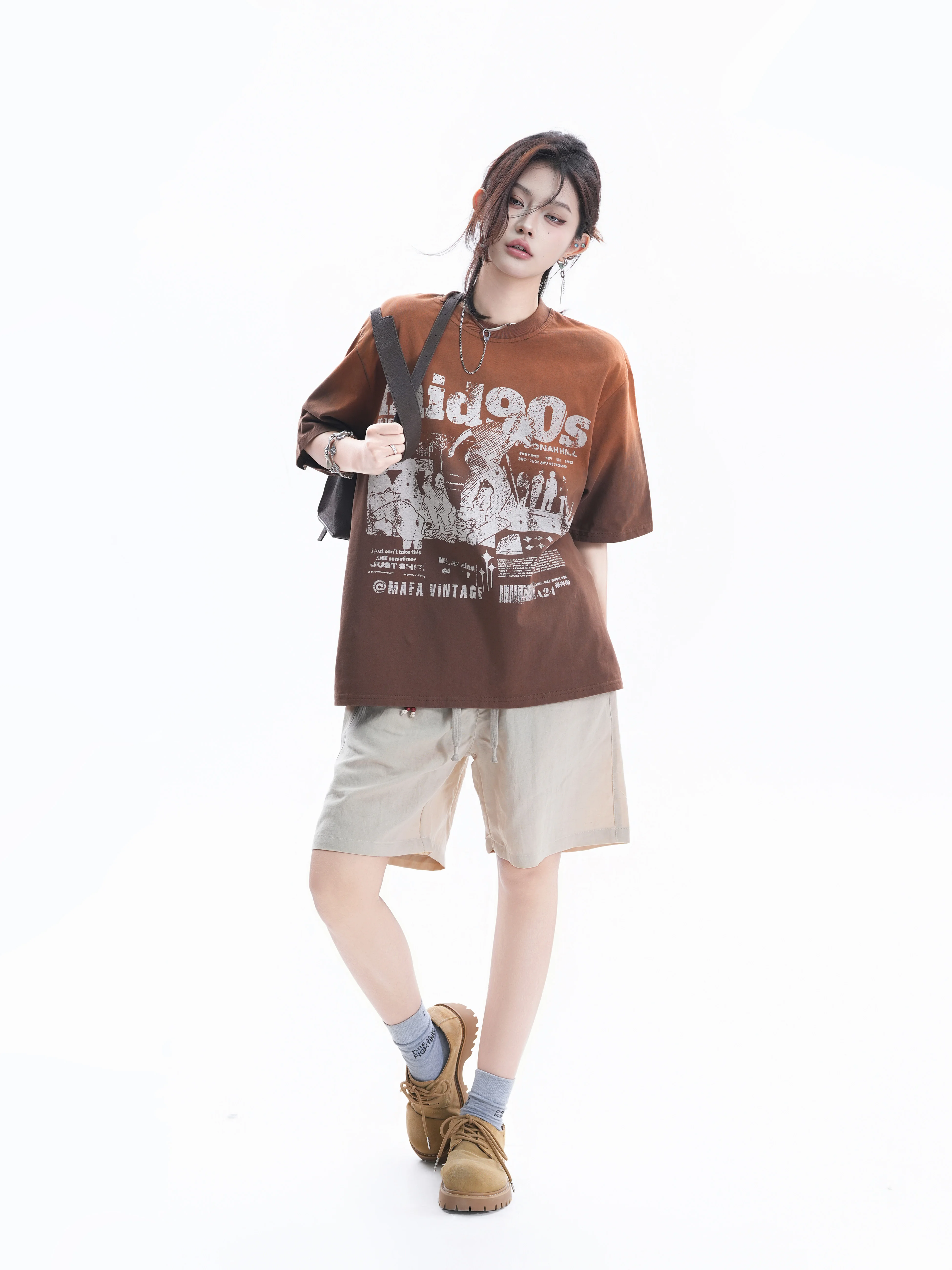 Retro American Style T-Shirt Women Summer Loose Short Sleeve Letter Print High Street Couple Casual Top Cotton Vintage
Retro American Style T-Shirt Women Summer Loose Short Sleeve Letter Print High Street Couple Casual Top Cotton Vintage