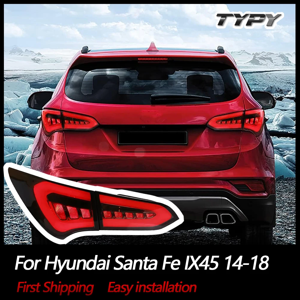 Светодиодный задний фонарь в сборе для Hyundai Santa Fe IX45 2014-2018, задние задние фонари DRL, последовательные указатели поворота, стоп-сигналы
Светодиодный задний фонарь в сборе для Hyundai Santa Fe IX45 2014-2018, задние задние фонари DRL, последовательные указатели поворота, стоп-сигналы