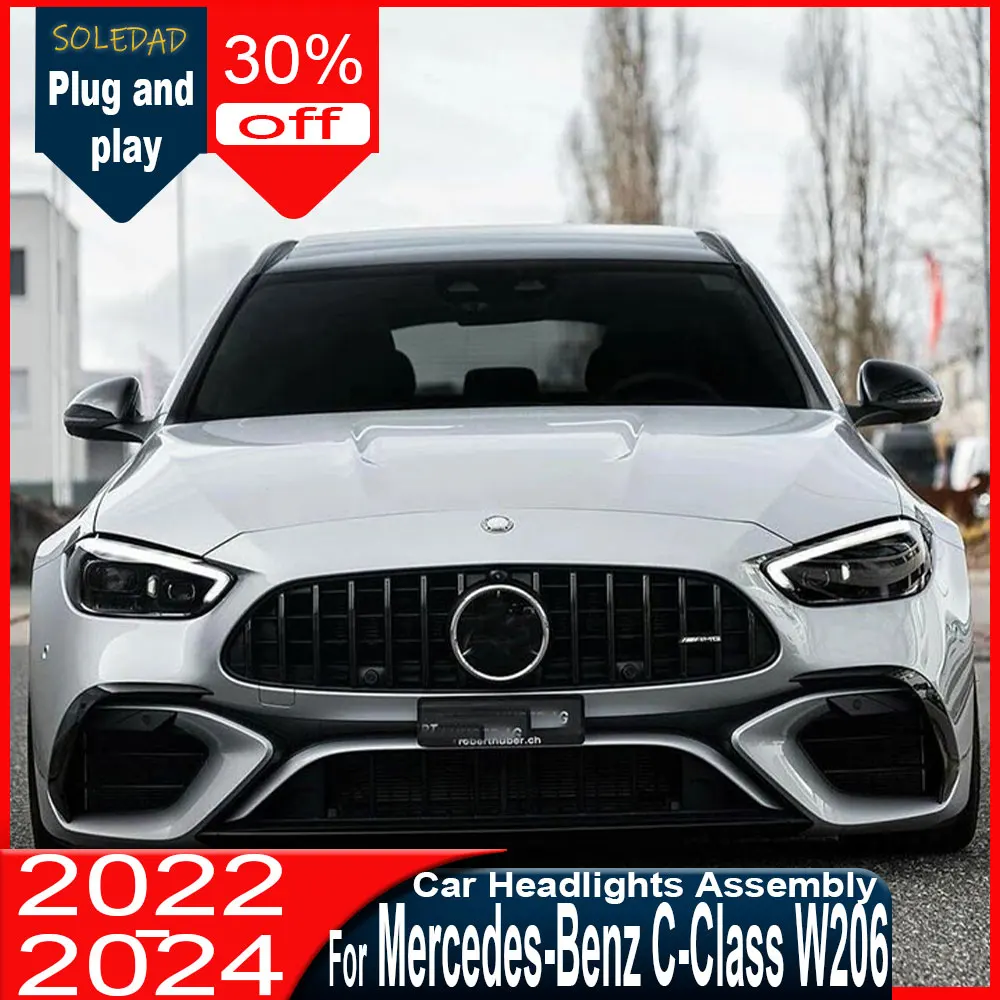 LED Head Lamps For Benz C-Class W206 2022 2023 2024 Upgrade Modified LED Car Headlights Dynamic Turn Lamp Car Accessories
LED Head Lamps For Benz C-Class W206 2022 2023 2024 Upgrade Modified LED Car Headlights Dynamic Turn Lamp Car Accessories