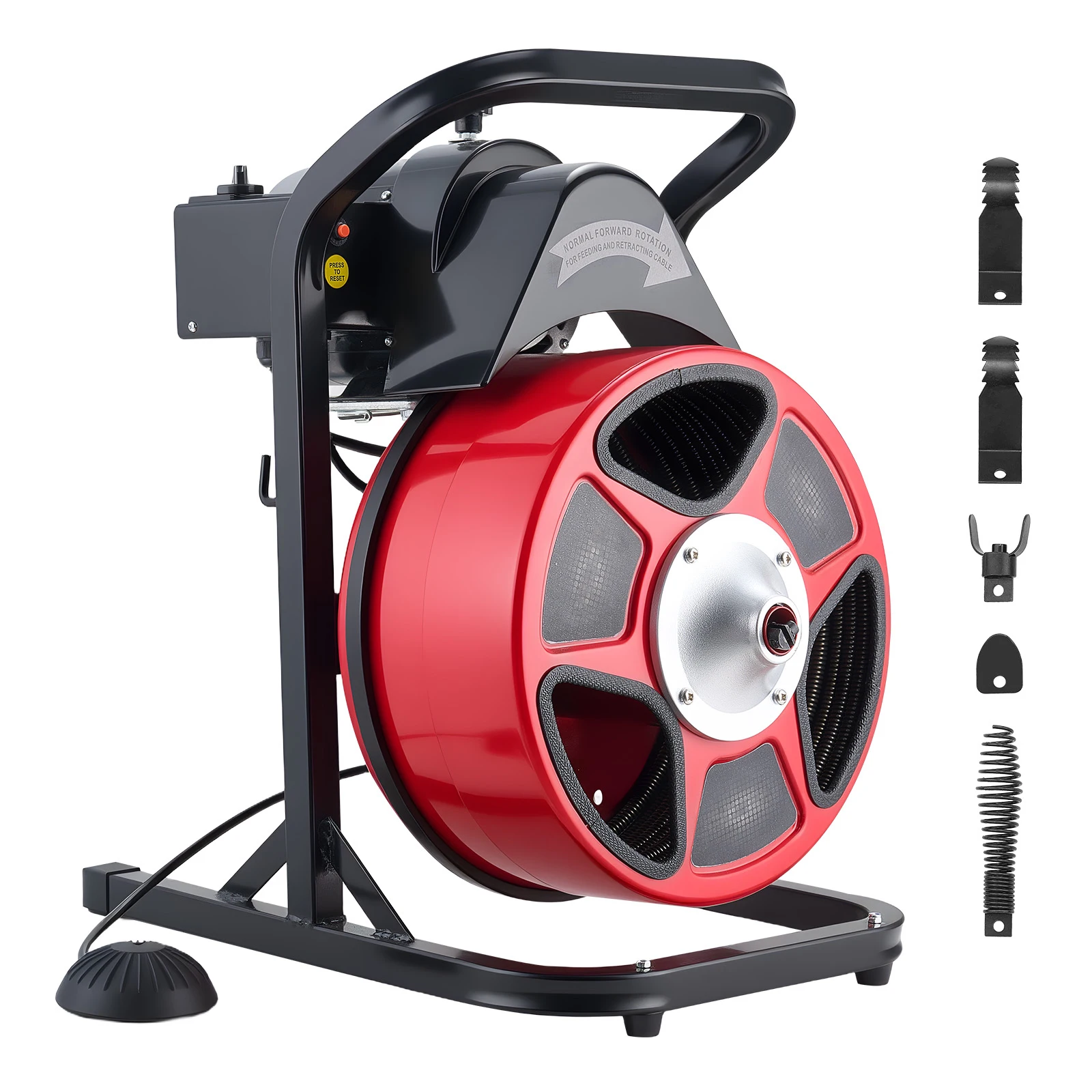 SucceBuy Drain Cleaner Machine 50 FT x 1/2 Inch Manual Feed Sewer Snake Auger with Air-Activated Foot Switch for 2" to 6" Pipes
SucceBuy Drain Cleaner Machine 50 FT x 1/2 Inch Manual Feed Sewer Snake Auger with Air-Activated Foot Switch for 2" to 6" Pipes