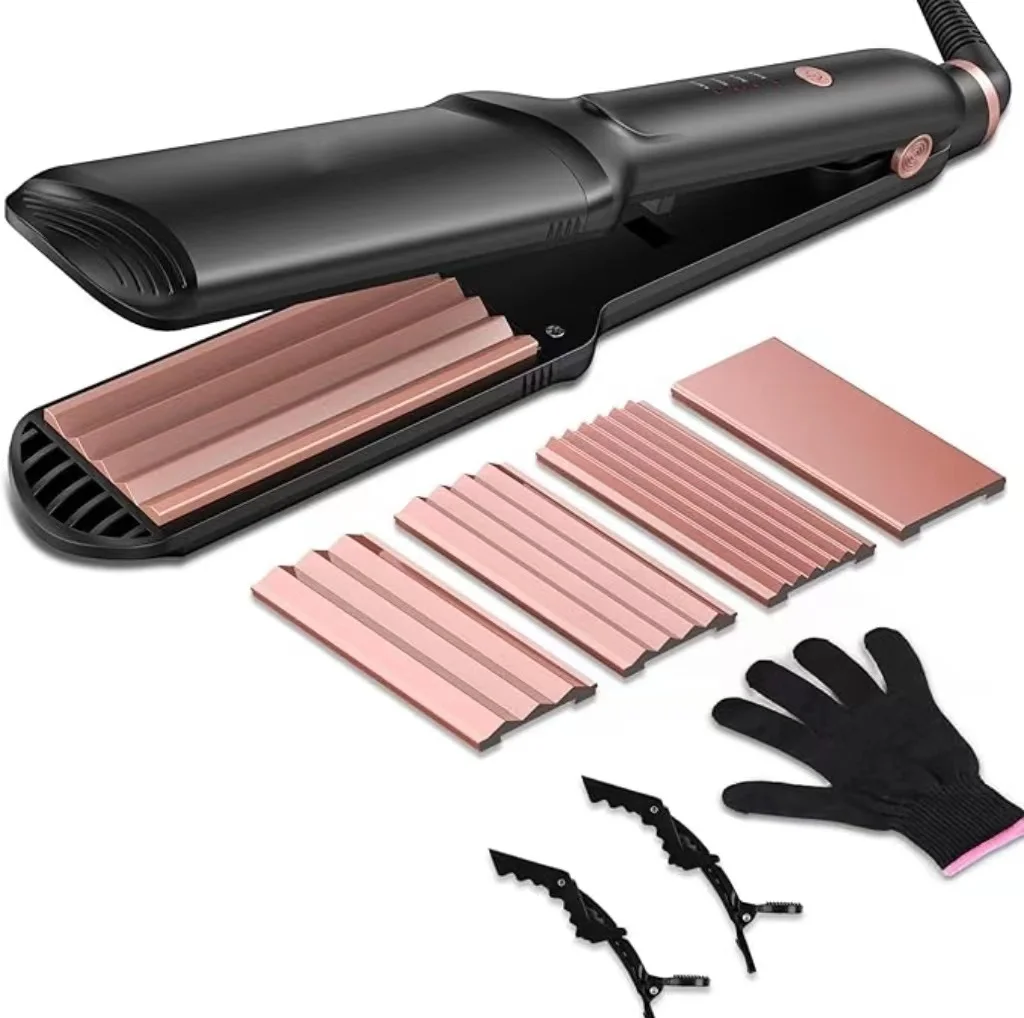 Typical High Quality Interchangeable Plate Hair Iron Flat and Wave Plate Hair Straightener for Salon Home Hotel Use
Typical High Quality Interchangeable Plate Hair Iron Flat and Wave Plate Hair Straightener for Salon Home Hotel Use
