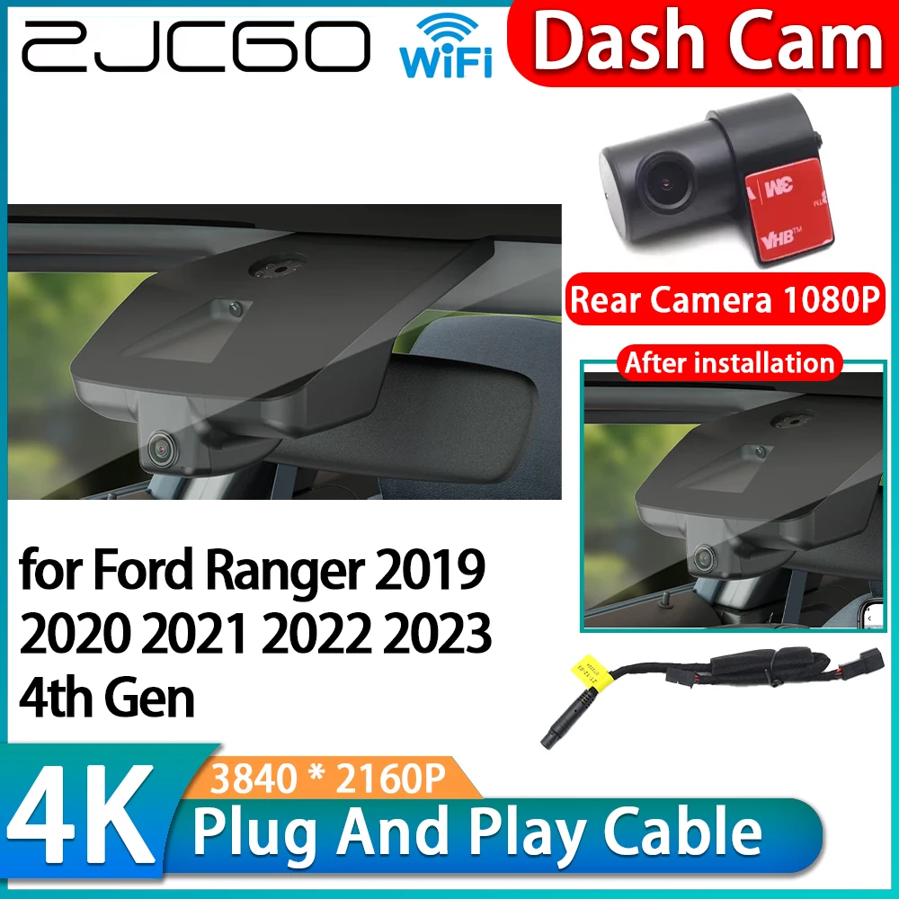 ZJCGO for Ford Ranger 2019 2020 2021 2022 2023 4th Gen 4K Wifi DVR Video Recorder Dash Cam Front Rear Camera
ZJCGO for Ford Ranger 2019 2020 2021 2022 2023 4th Gen 4K Wifi DVR Video Recorder Dash Cam Front Rear Camera