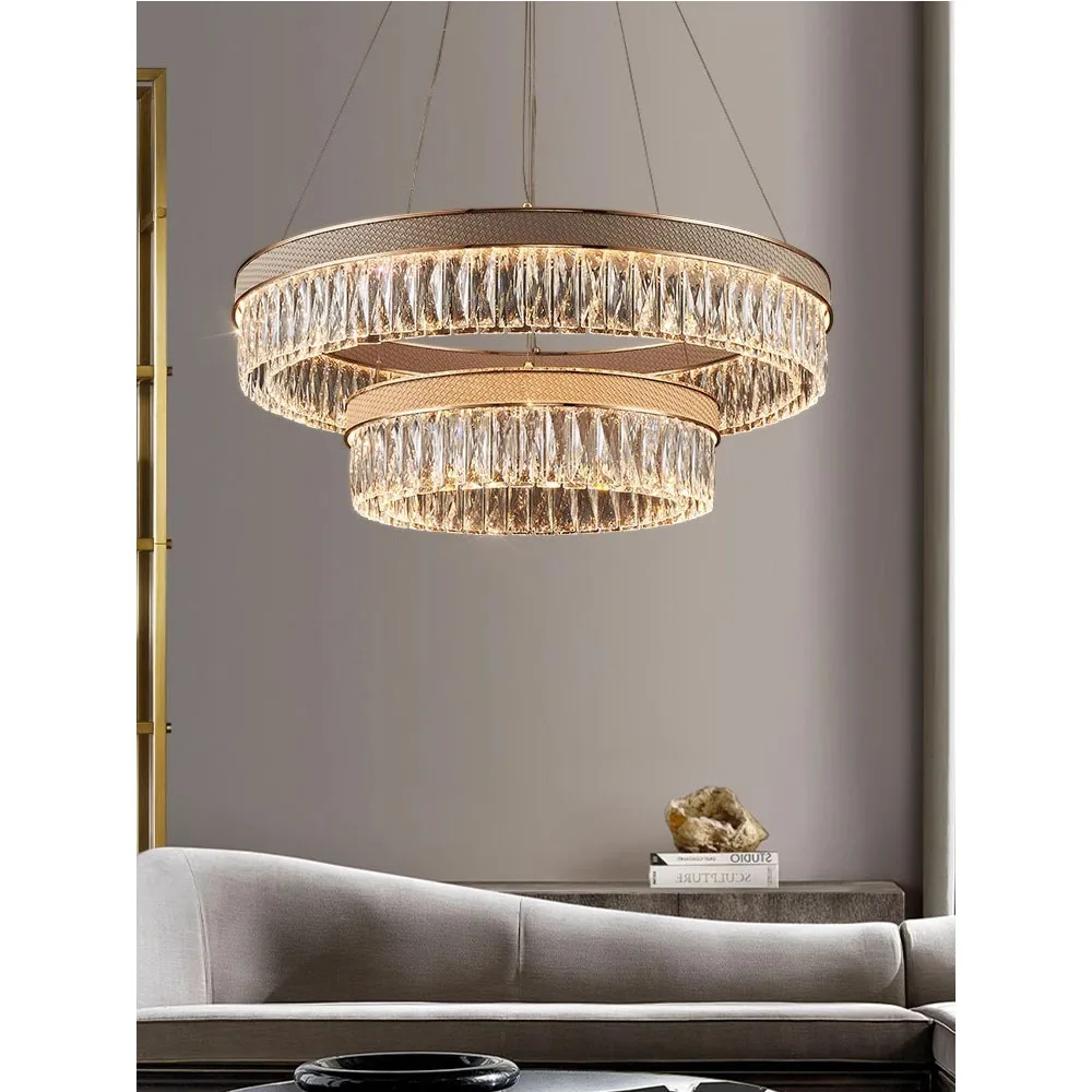 Mordern Round Crystal Lamp Living Room Chandelier High-end Atmosphere Ceiling Pendant Lighting Dining Room Hanging Lights
Mordern Round Crystal Lamp Living Room Chandelier High-end Atmosphere Ceiling Pendant Lighting Dining Room Hanging Lights