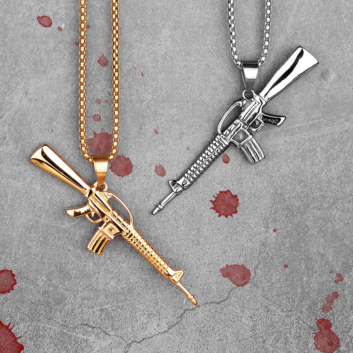 Machine Gun M16 Mens Long Necklaces Pendants Chain Punk Hip Hop for Boy Male Stainless Steel Jewelry Creativity Gift Wholesale
Machine Gun M16 Mens Long Necklaces Pendants Chain Punk Hip Hop for Boy Male Stainless Steel Jewelry Creativity Gift Wholesale