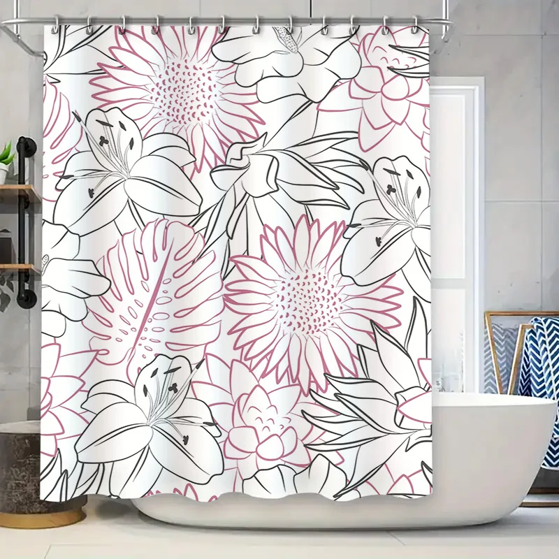 White Pink Floral Pattern Shower CurtainWaterproof Fabric Decorative Home Bathroom Shower Panels Size Customization Available
White Pink Floral Pattern Shower CurtainWaterproof Fabric Decorative Home Bathroom Shower Panels Size Customization Available