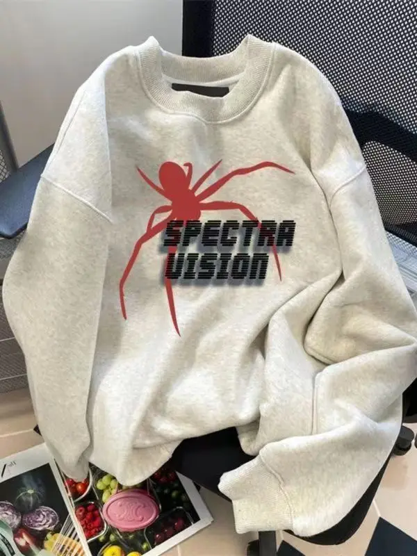 Brand Design Spider Letter Print Round Neck Sweater for Men and Women in Autumn and Winter Loose Plush Long Sleeve Coat
Brand Design Spider Letter Print Round Neck Sweater for Men and Women in Autumn and Winter Loose Plush Long Sleeve Coat