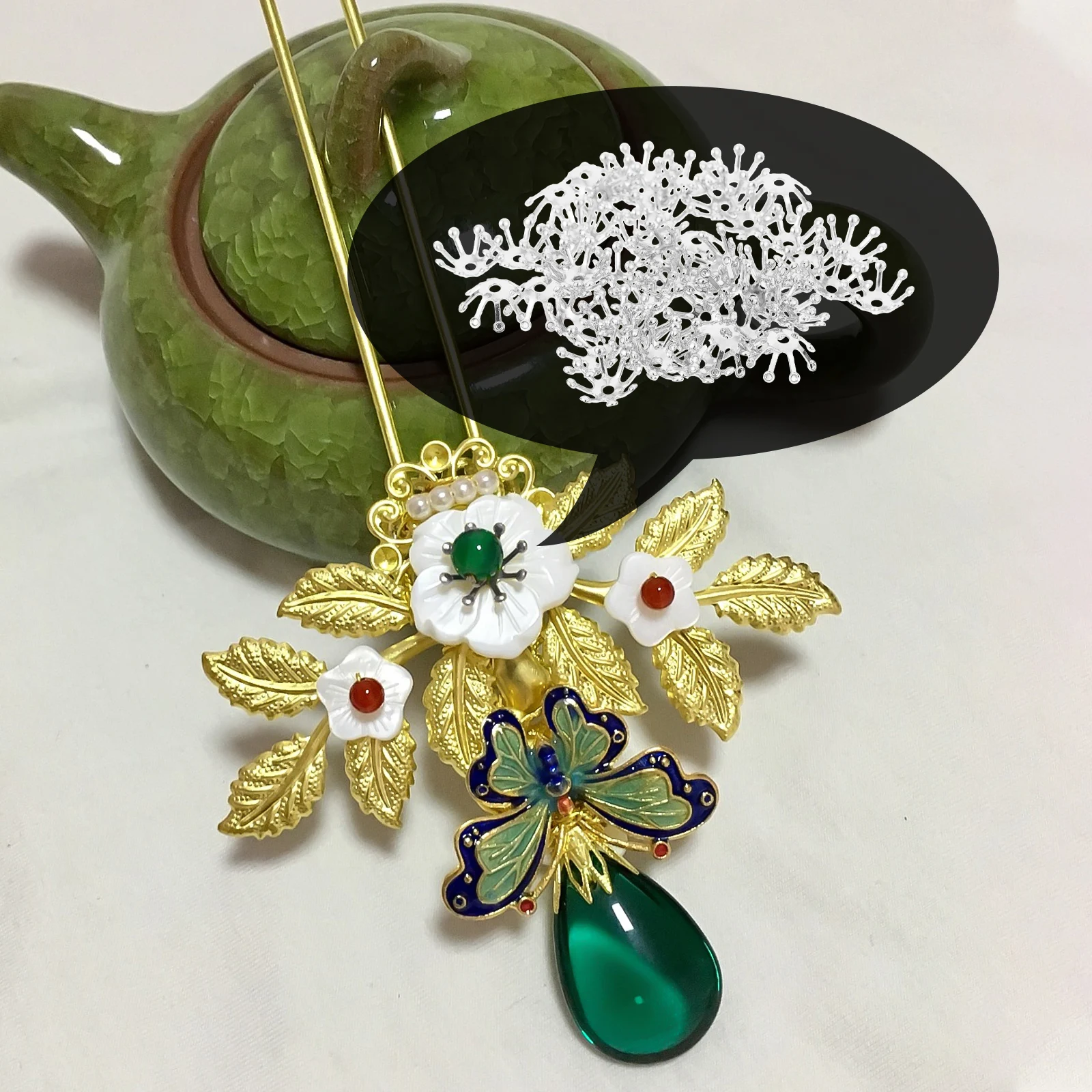50pcs Copper Hairpin Accessories Fashionable Flower Bud Shape Girl Updo Decorations Jewelry Pendant
50pcs Copper Hairpin Accessories Fashionable Flower Bud Shape Girl Updo Decorations Jewelry Pendant
