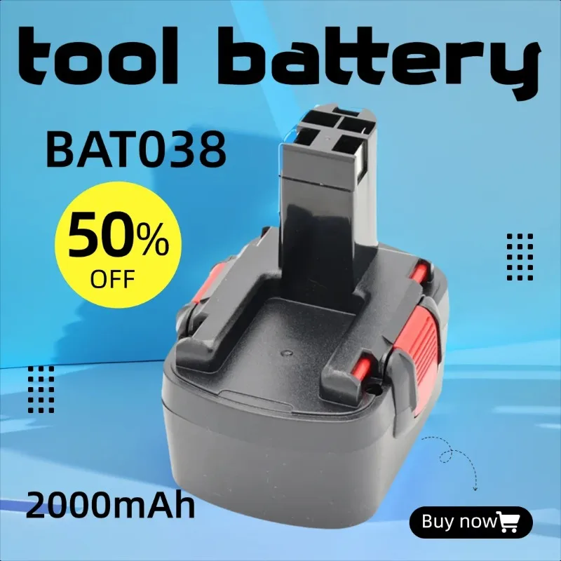 2000mAh Rechargeable Battery for Bosch Drill Screwdriver BAT038 BAT040 BAT140 BAT159 BAT041 3660K 2607335533
2000mAh Rechargeable Battery for Bosch Drill Screwdriver BAT038 BAT040 BAT140 BAT159 BAT041 3660K 2607335533