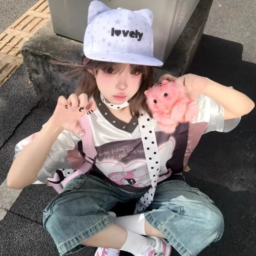 Foldable Kawaii Cat Ears Baseball Cap Adjustable Breathable Star Pattern Baseball Hat Anime Girly Cute Peaked Cap Outdoor
Foldable Kawaii Cat Ears Baseball Cap Adjustable Breathable Star Pattern Baseball Hat Anime Girly Cute Peaked Cap Outdoor