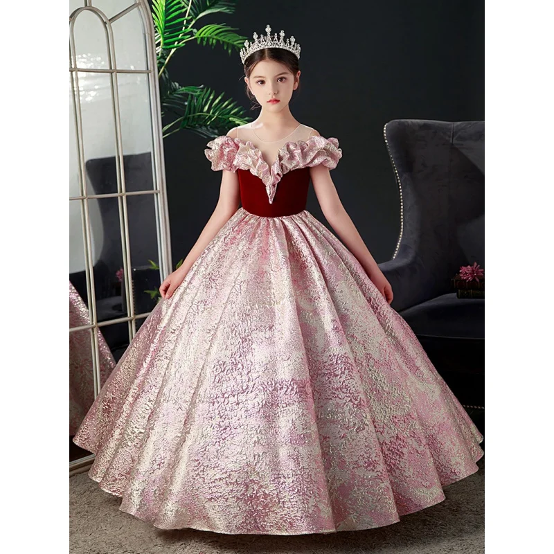 New Red Children's Host Dress for Girls, Catwalk, Birthday, Piano Performance, Princess Dress, Little Model Dress
New Red Children's Host Dress for Girls, Catwalk, Birthday, Piano Performance, Princess Dress, Little Model Dress