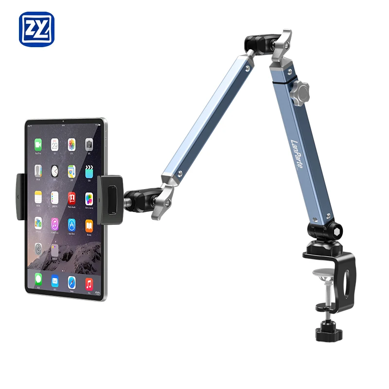 4-12.9 Inch Tablet Desktop Adjustable Metal Bracket 360° Rotation Lazy Stand Mobile Phone Clamp Holder for iPad and Smartphone
4-12.9 Inch Tablet Desktop Adjustable Metal Bracket 360° Rotation Lazy Stand Mobile Phone Clamp Holder for iPad and Smartphone