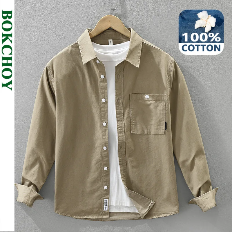 2025 Autumn New Casual Cargo 100% Cotton Long Sleeve Shirts for Men Clothing Solid Color Turn-down Collar Streetwear CM7690
2025 Autumn New Casual Cargo 100% Cotton Long Sleeve Shirts for Men Clothing Solid Color Turn-down Collar Streetwear CM7690