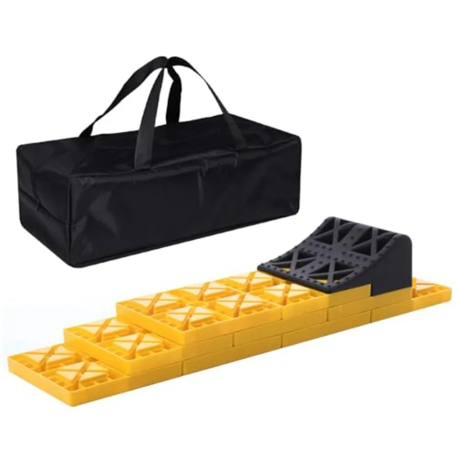 10 Packs Rv/Camper Leveling Blocks, Chocks Anti-Slip Pads Design Include One Wheel Chock and Carrying Bag for Camper Travel Tra
10 Packs Rv/Camper Leveling Blocks, Chocks Anti-Slip Pads Design Include One Wheel Chock and Carrying Bag for Camper Travel Tra