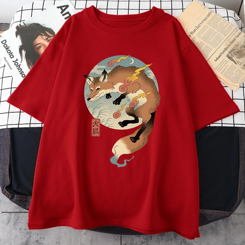 Fire Cartoon Fox Japanese Printed Men Short Sleeve Harajuku Casual Cotton Tee Clothing Oversize All-math Mans Cotton T-Shirts
Fire Cartoon Fox Japanese Printed Men Short Sleeve Harajuku Casual Cotton Tee Clothing Oversize All-math Mans Cotton T-Shirts