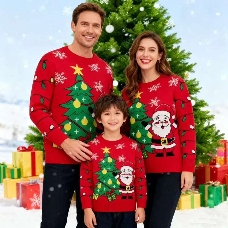 Рождественский вязаный шерстяной свитер для папы, мамы, дочки и сына для всей семьи, одинаковые комплекты одежды, пуловер с мультяшным принтом для взрослых и детей, топы
Рождественский вязаный шерстяной свитер для папы, мамы, дочки и сына для всей семьи, одинаковые комплекты одежды, пуловер с мультяшным принтом для взрослых и детей, топы