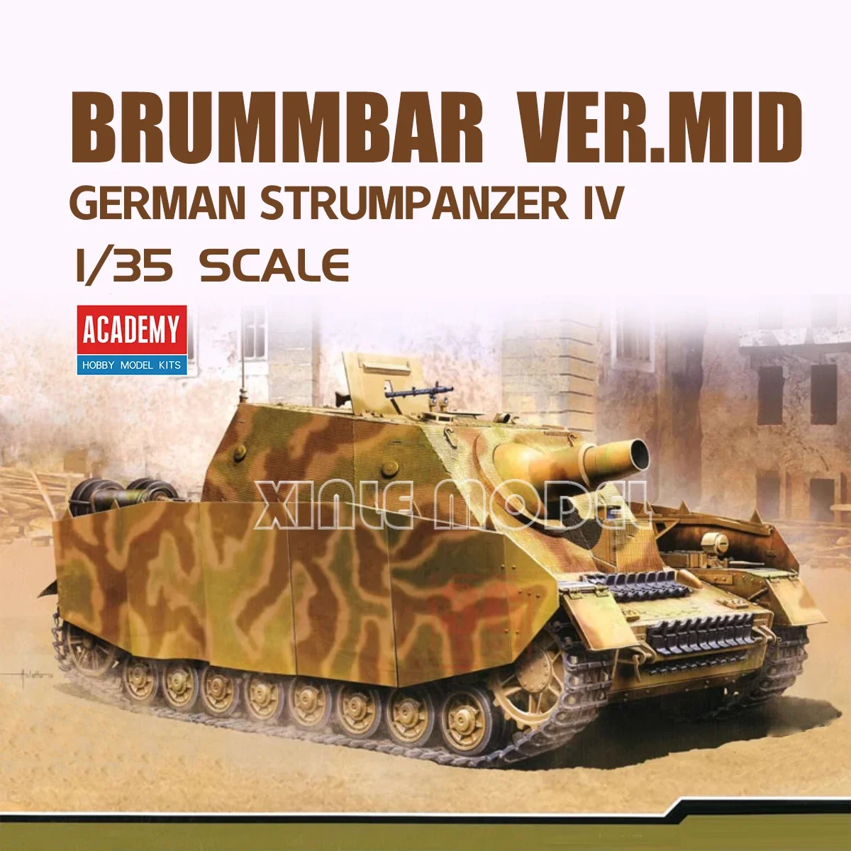 Комплект модели Assault Tank IV Brummbär Mid-Production в масштабе 1/35 Academy 13525
Комплект модели Assault Tank IV Brummbär Mid-Production в масштабе 1/35 Academy 13525