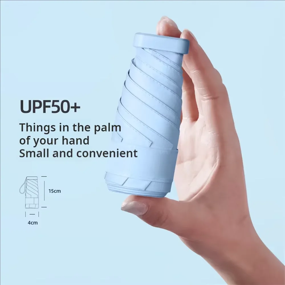 Mini Umbrella Capsule Umbrella Sunny and Rainy Dualuse Rainproof Sun Protection Outdoor Traveling Portable Parasol Umbrella
Mini Umbrella Capsule Umbrella Sunny and Rainy Dualuse Rainproof Sun Protection Outdoor Traveling Portable Parasol Umbrella