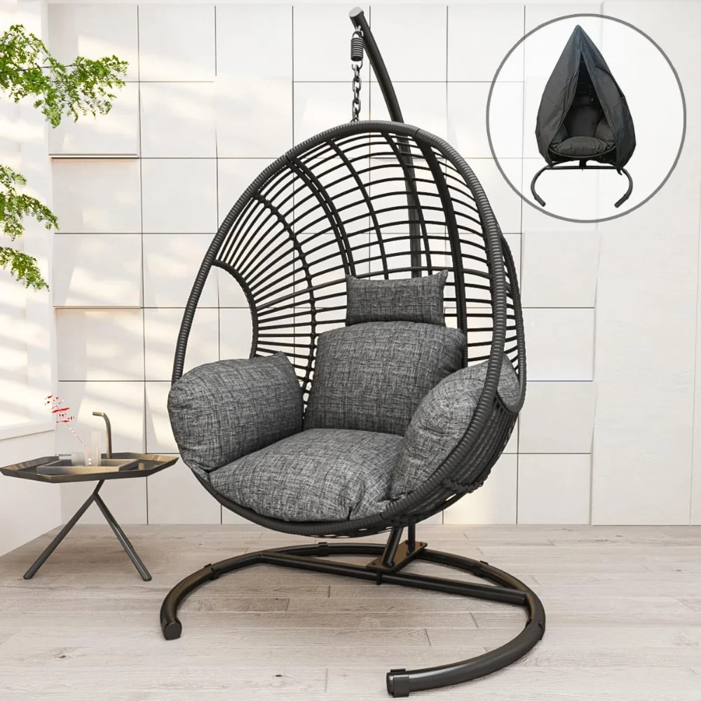 Hanging Egg Chair with Stand - Egg Swing Chair Outdoor Indoor Patio Wicker Chair Swing Hammock Egg Chairs 400lbs Capacity
Hanging Egg Chair with Stand - Egg Swing Chair Outdoor Indoor Patio Wicker Chair Swing Hammock Egg Chairs 400lbs Capacity