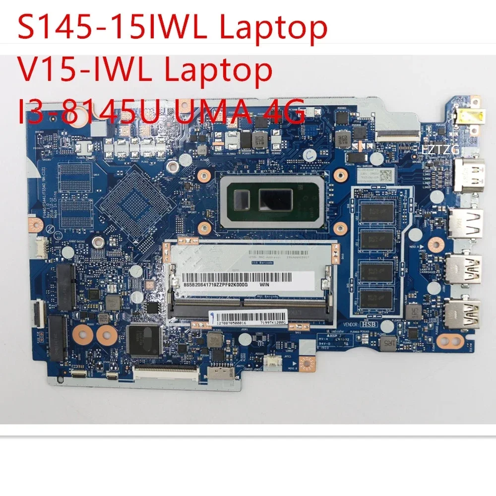Motherboard For Lenovo ideapad S145-15IWL/V15-IWL Laptop Mainboard I3-8145U UMA 4G 5B20S41719
Motherboard For Lenovo ideapad S145-15IWL/V15-IWL Laptop Mainboard I3-8145U UMA 4G 5B20S41719
