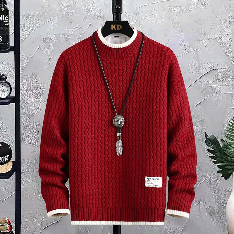 Stripe Sweaters Men Winter Korean Style Mens Warm Sweater Men Fashion Sweaters Splicing Color Patterns Men's Wool Pullovers Male
Stripe Sweaters Men Winter Korean Style Mens Warm Sweater Men Fashion Sweaters Splicing Color Patterns Men's Wool Pullovers Male