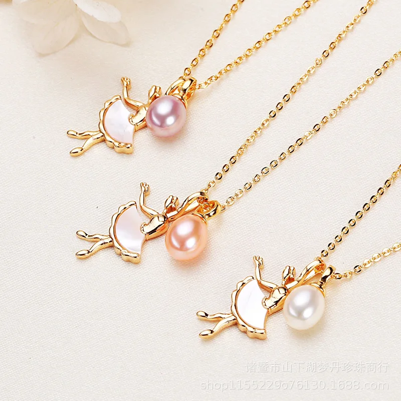 Zhuji freshwater pearl starfish fishtail ballerina gold clavicle necklace plated with gold exquisite ocean theme jewelry
Zhuji freshwater pearl starfish fishtail ballerina gold clavicle necklace plated with gold exquisite ocean theme jewelry