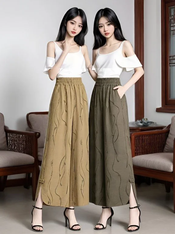 New Cotton Linen Split Casual Pants Summer Thin Loose Drapey Nine Points Skirt Pants High Waist Wide Leg Pants for Women
New Cotton Linen Split Casual Pants Summer Thin Loose Drapey Nine Points Skirt Pants High Waist Wide Leg Pants for Women