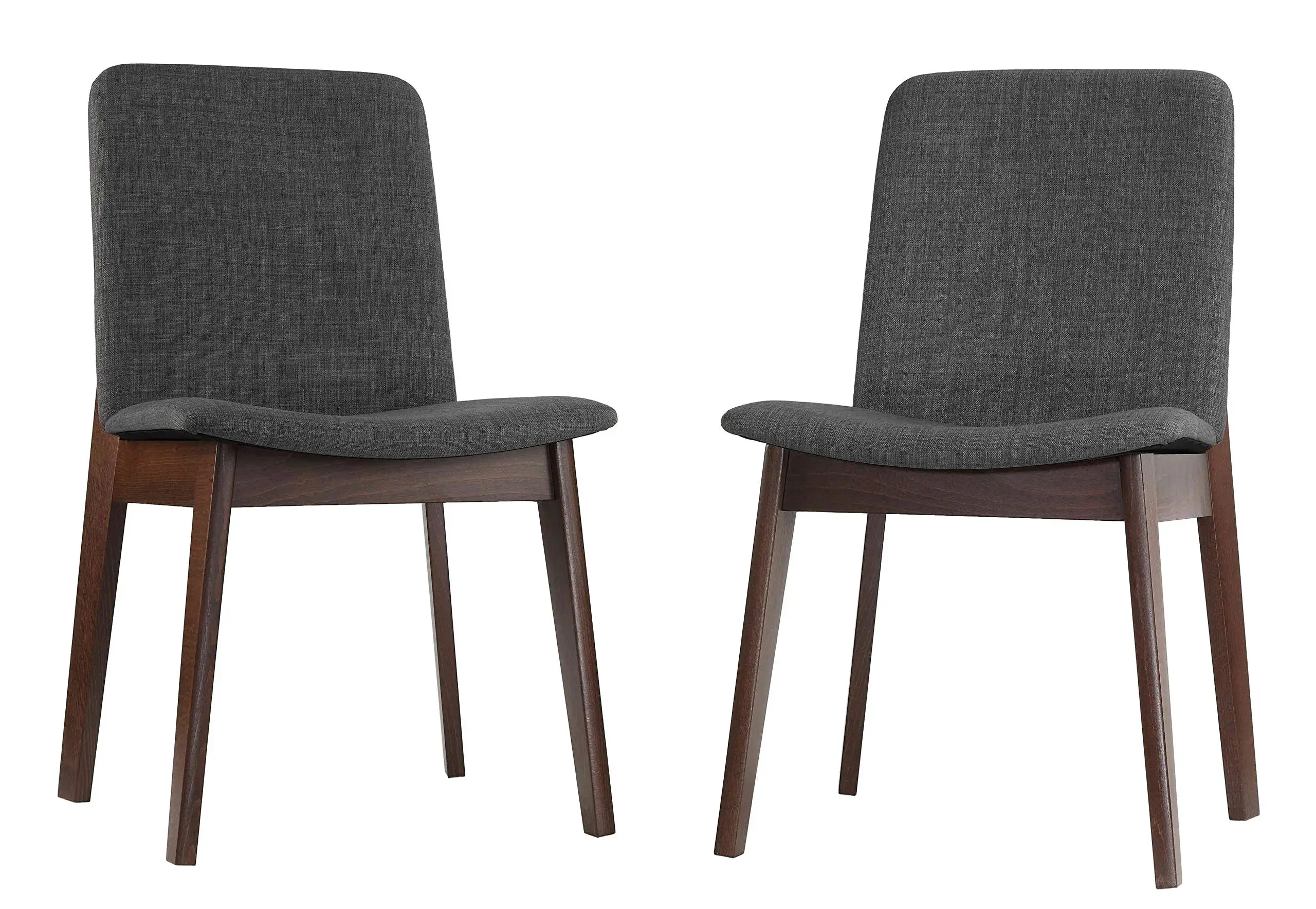 Modern Dining Chair Set Of 2 Charcoal Gray Fabric With Wooden Frame
Modern Dining Chair Set Of 2 Charcoal Gray Fabric With Wooden Frame