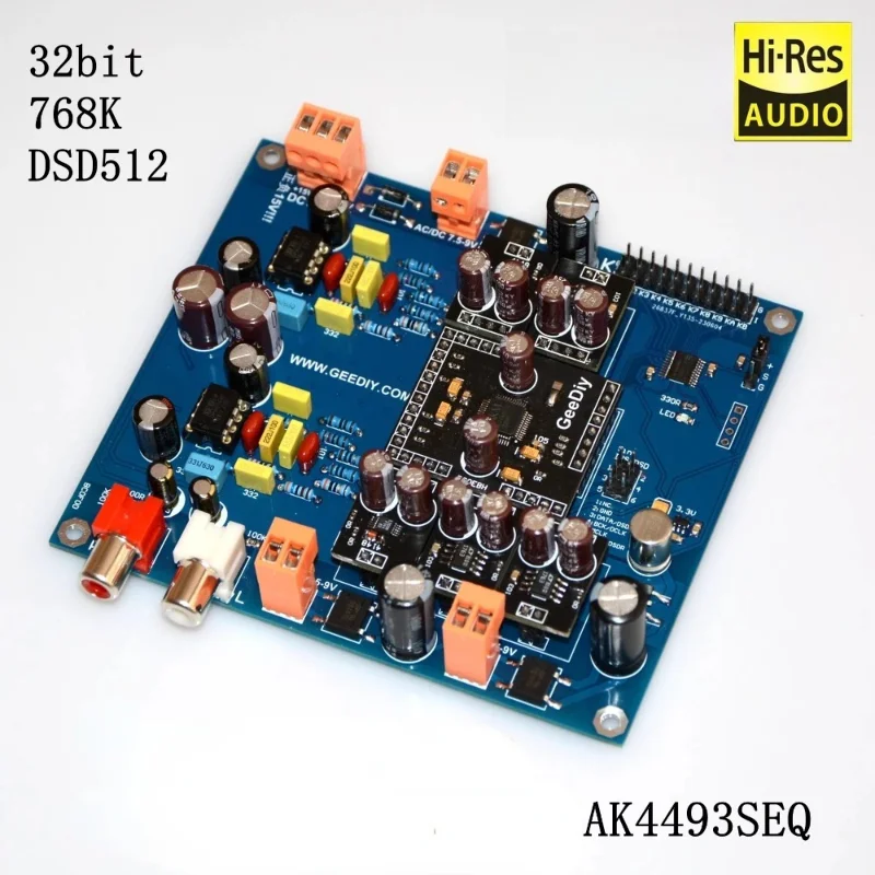 Single-ended AK4493SEQ I2S/DSD OPA2604 OP AMP DAC Decoder 32bit 768K DSD512
Single-ended AK4493SEQ I2S/DSD OPA2604 OP AMP DAC Decoder 32bit 768K DSD512