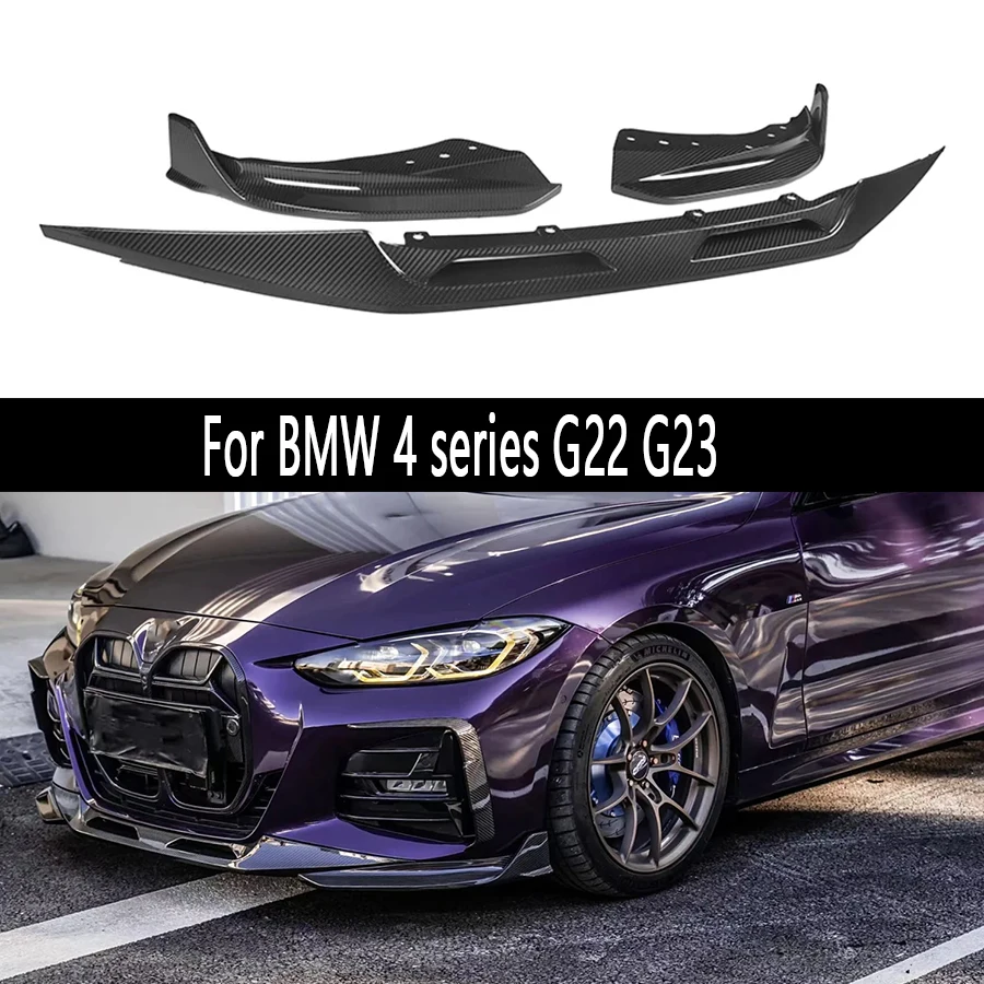 For BMW 4 series G22 G23 2021+ Dry Carbon Fiber Front lip Car Front Bumper Diverter Spoiler Diffuser Front lip chin
For BMW 4 series G22 G23 2021+ Dry Carbon Fiber Front lip Car Front Bumper Diverter Spoiler Diffuser Front lip chin