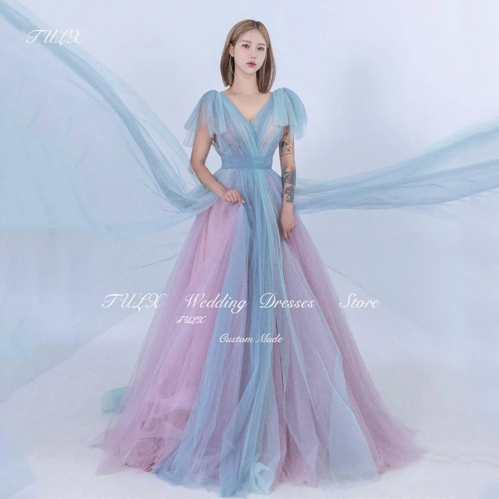 TULX Fairy Blue Pink Tulle Evening Dress Korea Wedding Dress Photo Shoot V Neck Sleeveless Corset Luxury Party Long Customized
TULX Fairy Blue Pink Tulle Evening Dress Korea Wedding Dress Photo Shoot V Neck Sleeveless Corset Luxury Party Long Customized