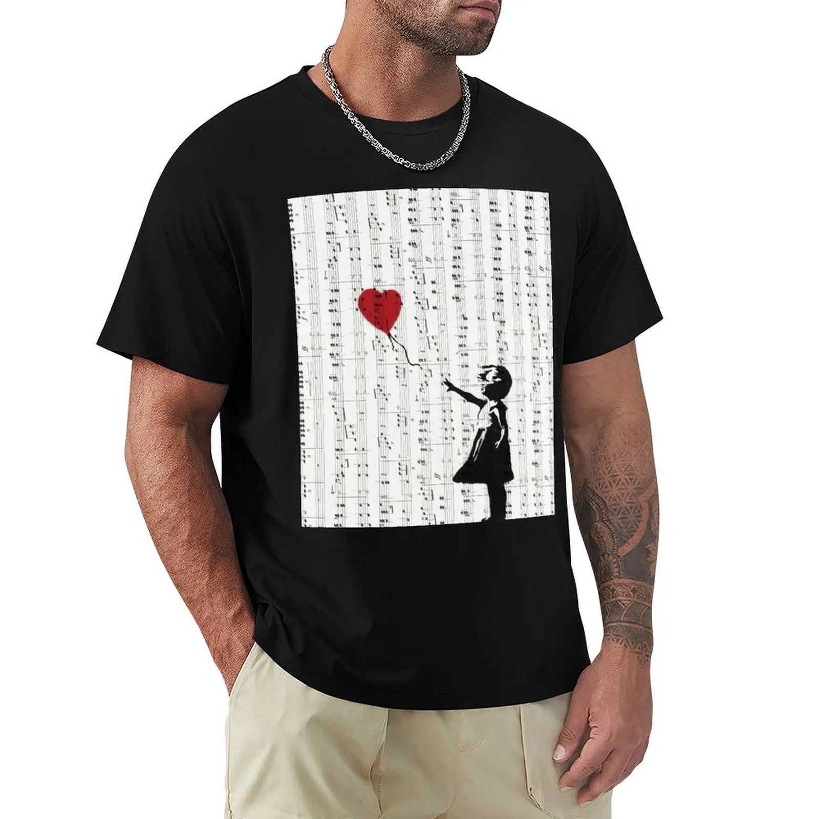 Girl With a Red Balloon by Banksy, Contemporary Street Art T-Shirt Basic Breathable Solid Color T-Shirt
Girl With a Red Balloon by Banksy, Contemporary Street Art T-Shirt Basic Breathable Solid Color T-Shirt