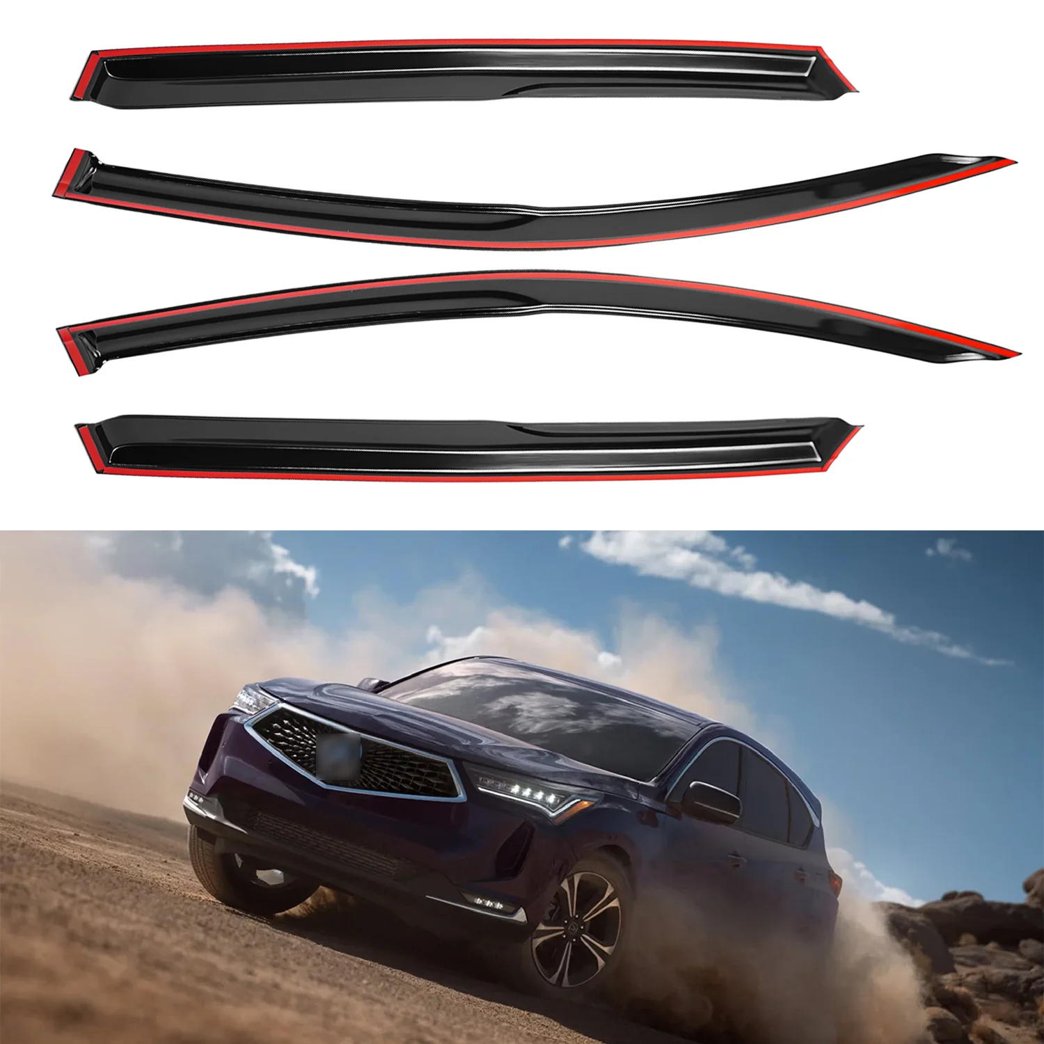 For Acura TSX 4-Door Sedan 2019-2024 Smoke Window Deflectors 4pcs Set with Rain Channels 1.5MM Thickness
For Acura TSX 4-Door Sedan 2019-2024 Smoke Window Deflectors 4pcs Set with Rain Channels 1.5MM Thickness