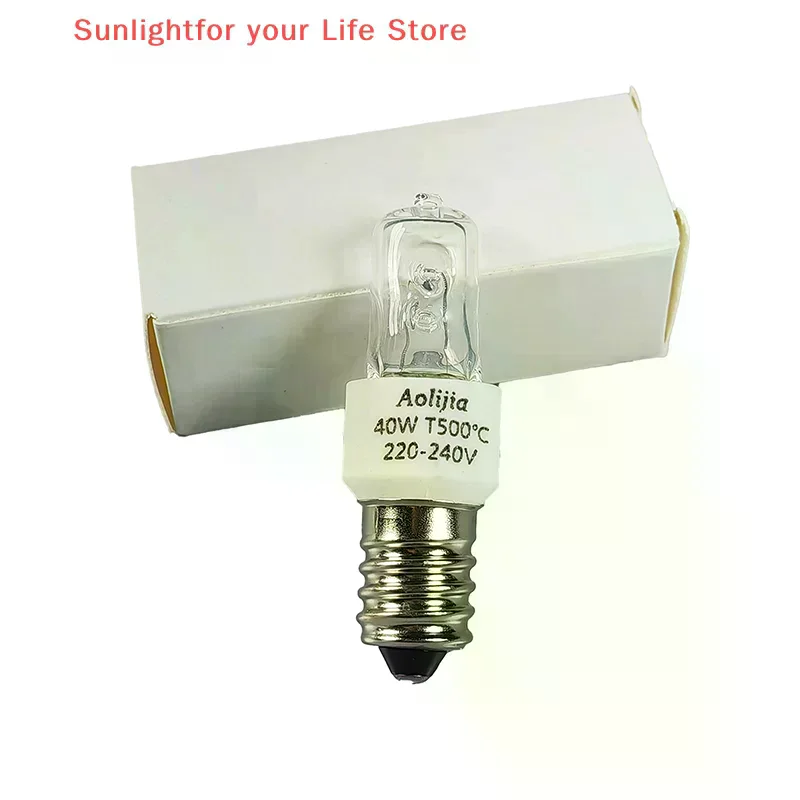 25W/40W E14 Oven Light Bulb 220-240V Safe Halogen Oven Lamp High Temperature 500℃ Resistant Dryer Microwave Light Bulb
25W/40W E14 Oven Light Bulb 220-240V Safe Halogen Oven Lamp High Temperature 500℃ Resistant Dryer Microwave Light Bulb