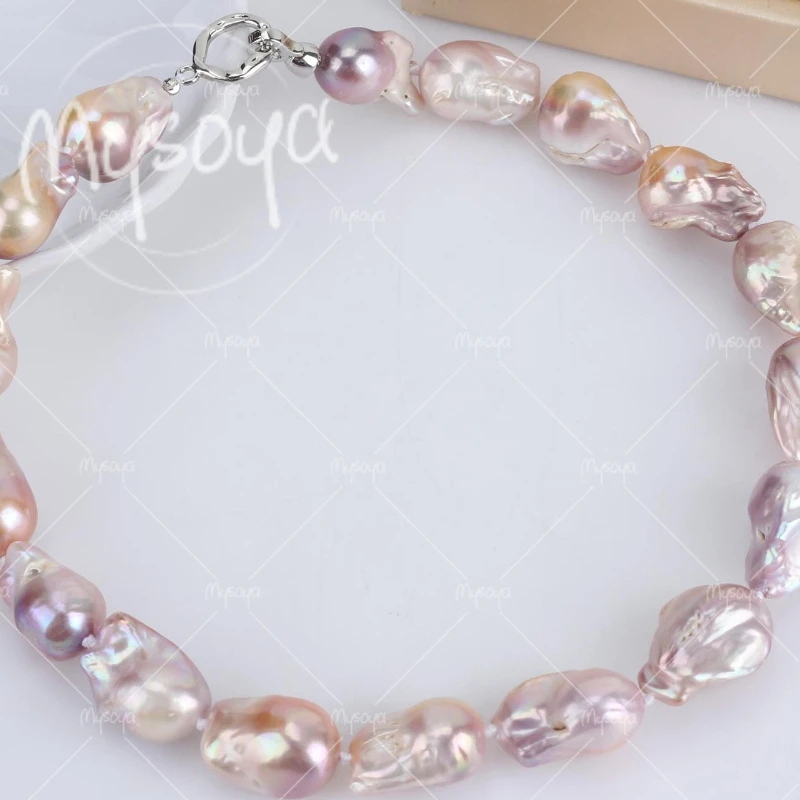 MYSOYA 12-14mm Large Pink Baroque Pearl Necklace, Suitable for Birthday/Anniversary/Wedding/Mother's Day/Father's Day Gift A0980
MYSOYA 12-14mm Large Pink Baroque Pearl Necklace, Suitable for Birthday/Anniversary/Wedding/Mother's Day/Father's Day Gift A0980