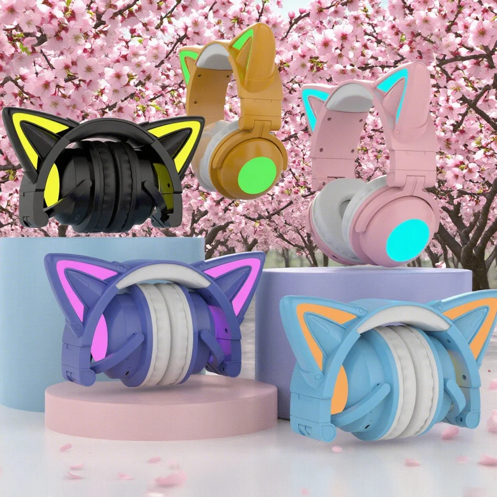LED Emit Light Cat's Ears Wireless Bluetooth Headphones BT+wired Dual-mode Folding Headset Microphone Noise Reduction Earphones
LED Emit Light Cat's Ears Wireless Bluetooth Headphones BT+wired Dual-mode Folding Headset Microphone Noise Reduction Earphones