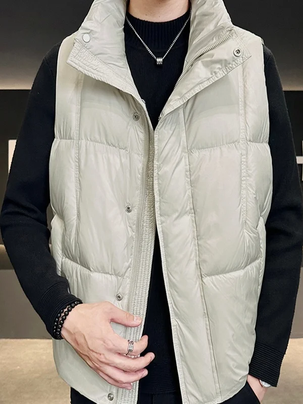 Мужской утепленный жилет свободного кроя с воротником-стойкой, осенне-зимний, теплый, модный, из полиэфирного волокна, мягкий, белый, с наполнителем из пуха
Мужской утепленный жилет свободного кроя с воротником-стойкой, осенне-зимний, теплый, модный, из полиэфирного волокна, мягкий, белый, с наполнителем из пуха